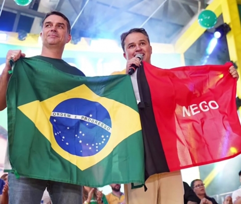 Flávio confirmou presença amanhã na convenção do PL (foto reprodução)