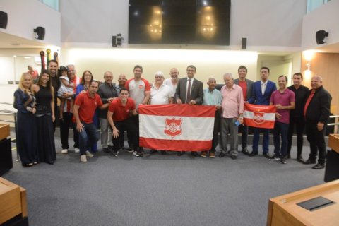Dirigentes do Clube marcaram presença na homenagem