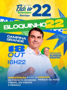 Bolsonaristas fazem mobilização neste domingo em Campina Grande; Alfredo Gaspar estará presente